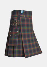 Utility_Watt_Tartan_4210_kilt_side_image_with_pleated_design_and_adjustable_buckles_for_men