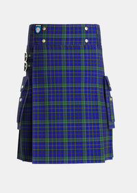 Utility_Weir_2_Tartan_4254_kilt_front_image_with_pleated_design_and_adjustable_buckles_for_men