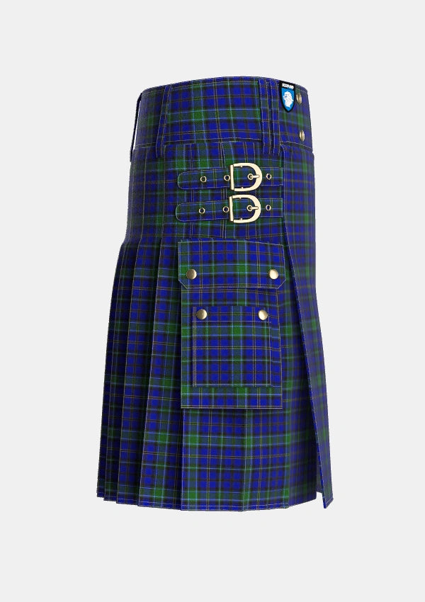 Utility_Weir_2_Tartan_4254_kilt_right_image_with_pleated_design_and_adjustable_buckles_for_men