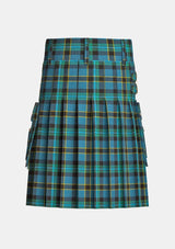 Utility_Weir_tartan_4254_kilt_back_image_with_pleated_design_and_adjustable_buckles_for_men