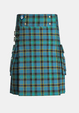 Utility_Weir_tartan_4254_kilt_front_image_with_pleated_design_and_adjustable_buckles_for_men