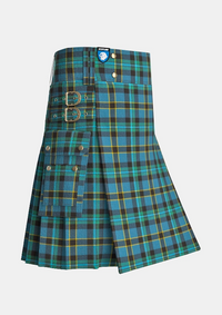 Utility_Weir_tartan_4254_kilt_side_image_with_pleated_design_and_adjustable_buckles_for_men