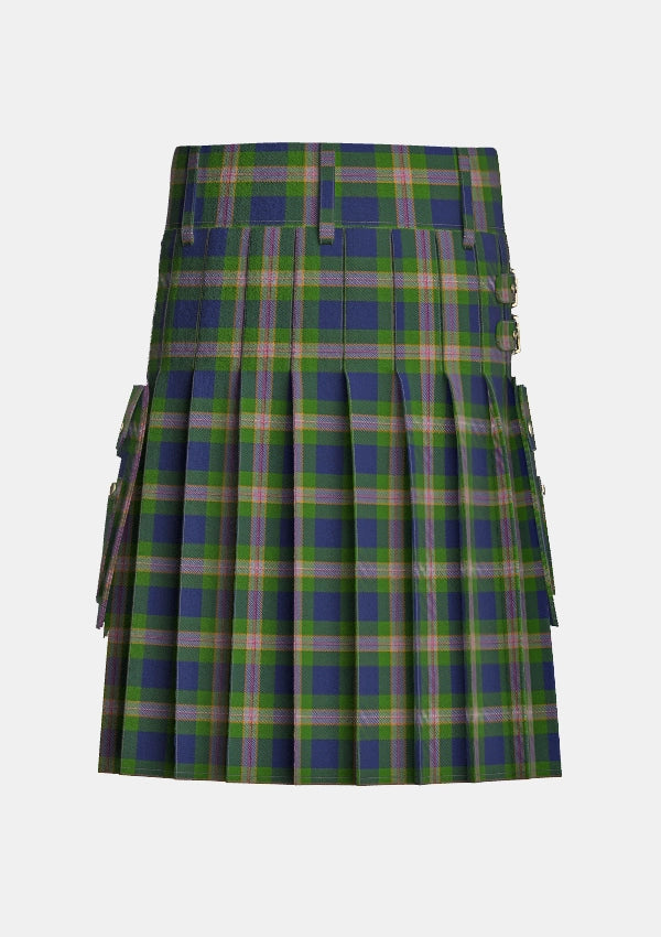 Utility_Wells_Tartan_11106_kilt_back_image_with_pleated_design_and_adjustable_buckles_for_men