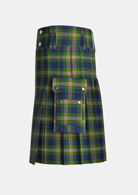 Utility_Wells_Tartan_11106_kilt_left_image_with_pleated_design_and_adjustable_buckles_for_men