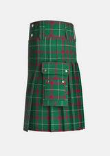 Utility_Welsh_tartan_kilt_left_image_with_pleated_design_and_adjustable_buckles_for_men