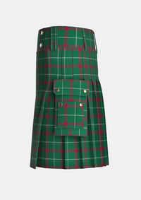 Utility_Welsh_tartan_kilt_left_image_with_pleated_design_and_adjustable_buckles_for_men
