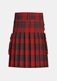 Utility_Wemyss_Tartan_1512_kilt_back_image_with_pleated_design_and_adjustable_buckles_for_men