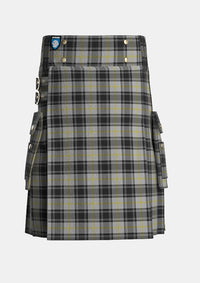 Utility_West_Point_Tartan_kilt_front_image_with_pleated_design_and_adjustable_buckles_for_men