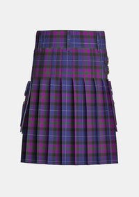 Utility_Western_Isles_tartan_7463_kilt_back_image_with_pleated_design_and_adjustable_buckles_for_men