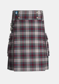 Utility_Whitehead_E_Tartan_14406_kilt_front_image_with_pleated_design_and_adjustable_buckles_for_men