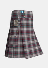 Utility_Whitehead_E_Tartan_14406_kilt_side_image_with_pleated_design_and_adjustable_buckles_for_men
