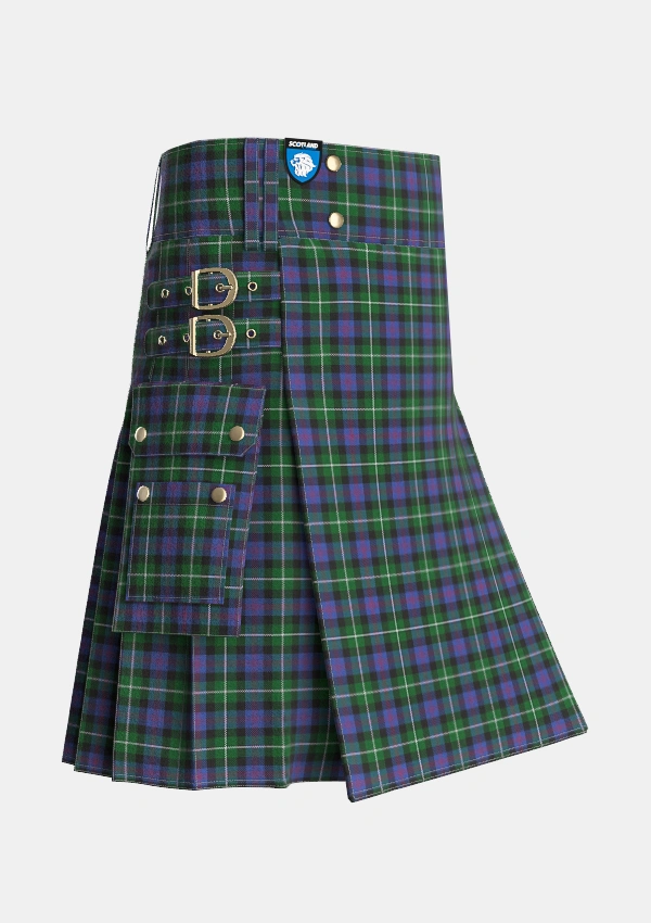 Utility_Whitson_2_Tartan_1423_kilt_side_image_with_pleated_design_and_adjustable_buckles_for_men