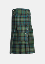 Utility_Whitson_Tartan_1422_kilt_left_image_with_pleated_design_and_adjustable_buckles_for_men
