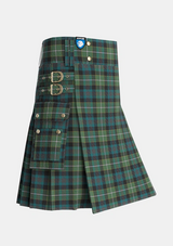 Utility_Whitson_Tartan_1422_kilt_side_image_with_pleated_design_and_adjustable_buckles_for_men