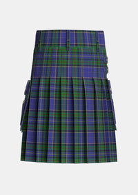 Utility_Whitworth_2003_Tartan_6052_kilt_back_image_with_pleated_design_and_adjustable_buckles_for_men