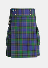 Utility_Whitworth_2003_Tartan_6052_kilt_front_image_with_pleated_design_and_adjustable_buckles_for_men