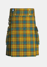Utility_Wild_Mustard_Dreams_Tartan_10933_kilt_front_image_with_pleated_design_and_adjustable_buckles_for_men