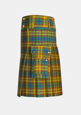 Utility_Wild_Mustard_Dreams_Tartan_10933_kilt_left_image_with_pleated_design_and_adjustable_buckles_for_men