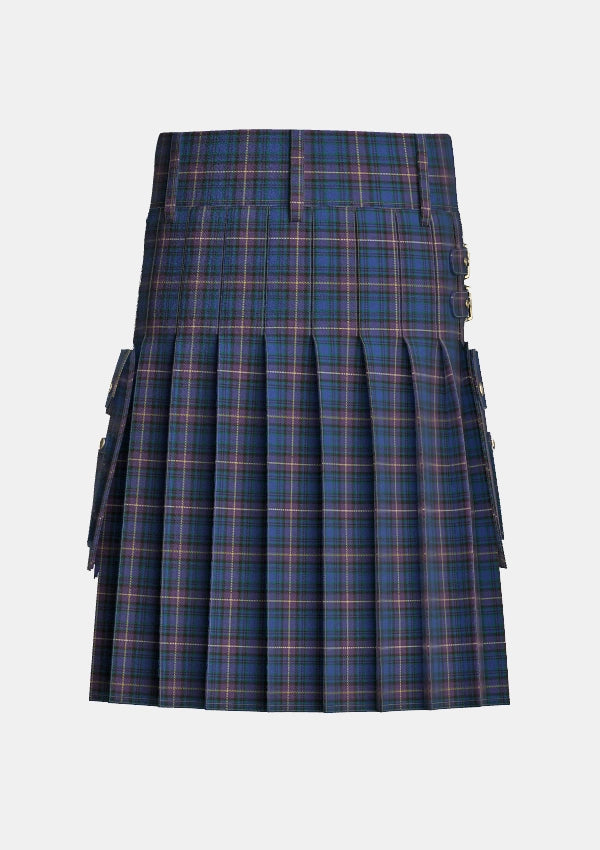 Utility_Wilkinson_Emma_Family_Tartan_12504_kilt_back_image_with_pleated_design_and_adjustable_buckles_for_men