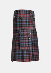 Utility_Wilkinson_Neil_Family_Tartan_12600_kilt_left_image_with_pleated_design_and_adjustable_buckles_for_men