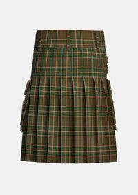 Utility_Williams_tartan_2929_kilt_back_image_with_pleated_design_and_adjustable_buckles_for_men