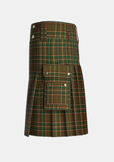 Utility_Williams_tartan_2929_kilt_left_image_with_pleated_design_and_adjustable_buckles_for_men