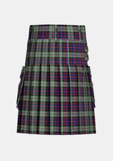 Utility_Williamson_Tartan_4077_kilt_back_image_with_pleated_design_and_adjustable_buckles_for_men