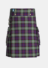 Utility_Williamson_Tartan_4077_kilt_front_image_with_pleated_design_and_adjustable_buckles_for_men