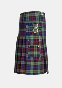 Utility_Williamson_Tartan_4077_kilt_right_image_with_pleated_design_and_adjustable_buckles_for_men