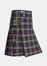 Utility_Williamson_Tartan_4077_kilt_side_image_with_pleated_design_and_adjustable_buckles_for_men