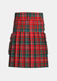 Utility_Wilson_Clan_tartan_625_kilt_back_image_with_pleated_design_and_adjustable_buckles_for_men