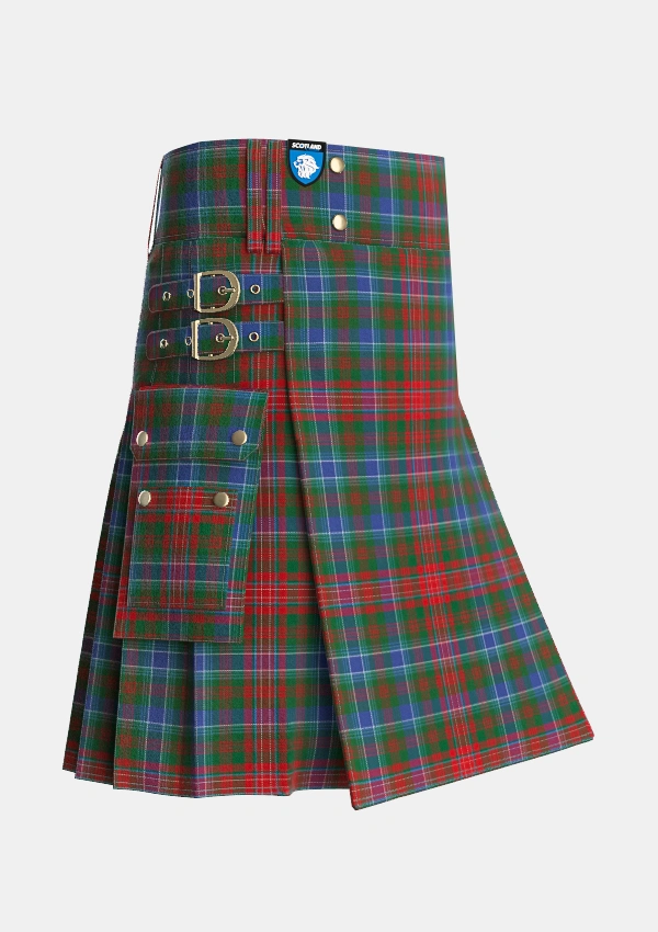 Utility_Wilson_Janet_2_Tartan_625_kilt_side_image_with_pleated_design_and_adjustable_buckles_for_men