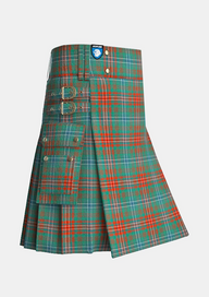 Utility_Wilson_tartan_kilt_side_image_with_pleated_design_and_adjustable_buckles_for_men