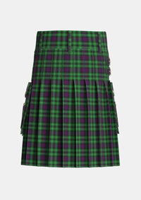 Utility_Wilsons_No064_2_Tartan_1043_kilt_back_image_with_pleated_design_and_adjustable_buckles_for_men