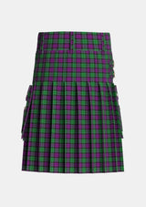 Utility_Wilsons_No150_Tartan_697_kilt_back_image_with_pleated_design_and_adjustable_buckles_for_men