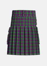Utility_Wilsons_No158_Tartan_928_kilt_back_image_with_pleated_design_and_adjustable_buckles_for_men