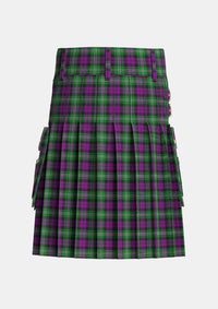 Utility_Wilsons_No175_Tartan_5593_kilt_back_image_with_pleated_design_and_adjustable_buckles_for_men