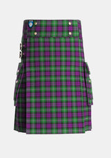 Utility_Wilsons_No175_Tartan_5593_kilt_front_image_with_pleated_design_and_adjustable_buckles_for_men