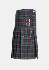 Utility_Wilsons_No175_Tartan_5593_kilt_right_image_with_pleated_design_and_adjustable_buckles_for_men