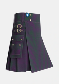 Utility_Wilsons_No211_Tartan_116_kilt_side_image_with_pleated_design_and_adjustable_buckles_for_men
