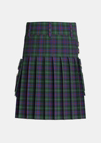 Utility_Wilsons_No230_Tartan_5587_kilt_back_image_with_pleated_design_and_adjustable_buckles_for_men