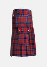 Utility_Wishart_Dress_Tartan_2104_kilt_left_image_with_pleated_design_and_adjustable_buckles_for_men