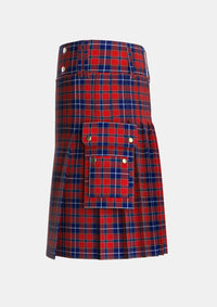 Utility_Wishart_Dress_Tartan_2104_kilt_left_image_with_pleated_design_and_adjustable_buckles_for_men