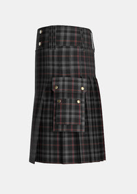 Utility_Witches_Blood_The_Tartan_11495_kilt_left_image_with_pleated_design_and_adjustable_buckles_for_men