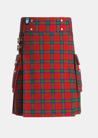 Utility_Wood_Dress_Tartan_10359_kilt_front_image_with_pleated_design_and_adjustable_buckles_for_men