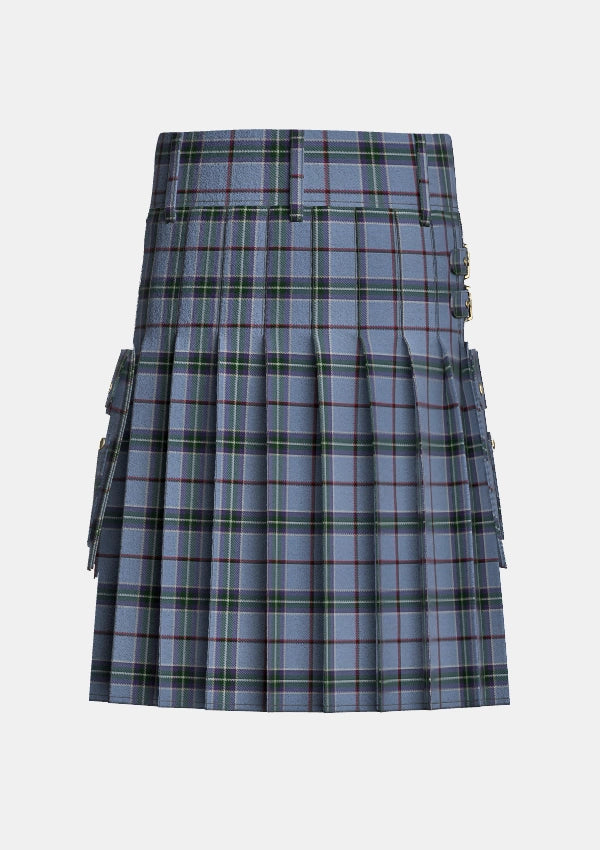 Utility_World_Peace_Tartan_10424_kilt_back_image_with_pleated_design_and_adjustable_buckles_for_men