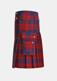 Utility_Wotherspoon_Tartan_741_kilt_left_image_with_pleated_design_and_adjustable_buckles_for_men