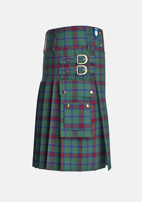 Utility_Wright_Anne_Tartan_11188_kilt_right_image_with_pleated_design_and_adjustable_buckles_for_men