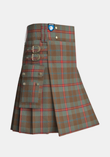Utility_Young_Weathered_Tartan_kilt_side_image_with_pleated_design_and_adjustable_buckles_for_men