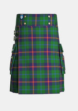 Utility_Young_tartan_2048_kilt_front_image_with_pleated_design_and_adjustable_buckles_for_men